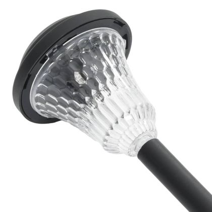 Соларни лампи за пътека със земни шипове, 12 бр, бяла