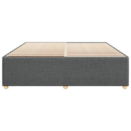 Рамка за легло без матрак, тъмносива, 200x200 см, плат