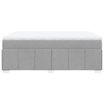 Боксспринг легло с матрак, светлосиво, 160x200 см, плат