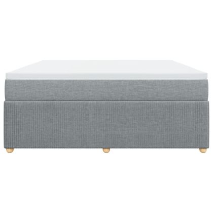 Боксспринг легло с матрак, светлосиво, 180x200 см, плат