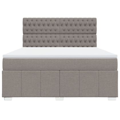 Боксспринг легло с матрак, таупе, 180x200 см, плат