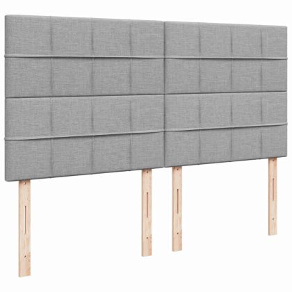 Боксспринг легло с матрак, светлосиво, 180x200 см, плат