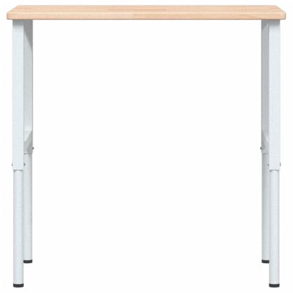 Работна маса 100x60x(71,5-98) см масивно дърво дъб правоъгълна