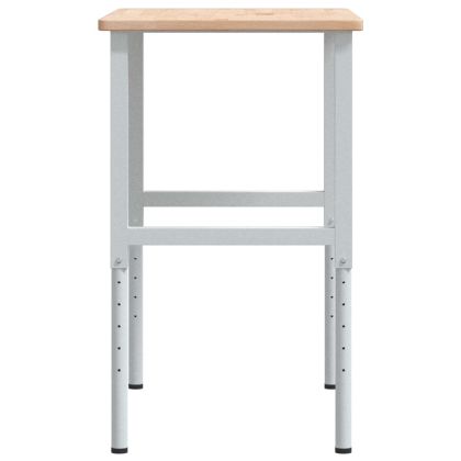 Работна маса 100x60x(71,5-98) см масивно дърво дъб правоъгълна