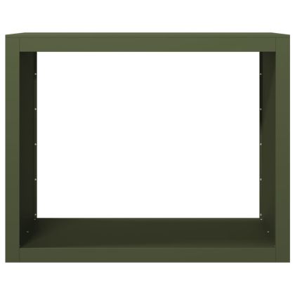 Стойка за дърва за огрев, зелена, 100x40x80 см, стомана