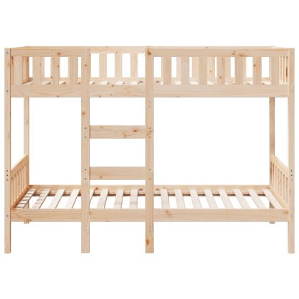 Двуетажно легло, 90x200 см, борово дърво масив