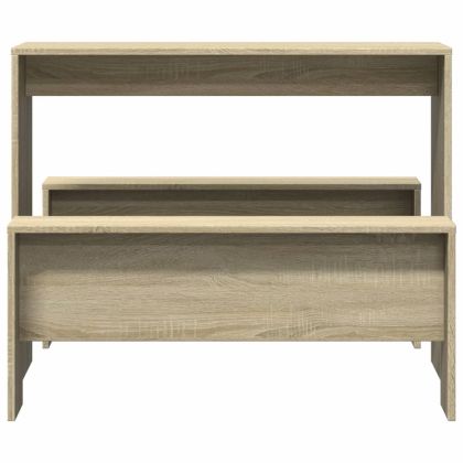 Комплект трапезна маса и пейки, 3 части, инженерно дърво