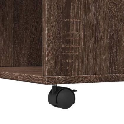 Кафе маса, кафяв дъб, 80x80x40 см, инженерно дърво