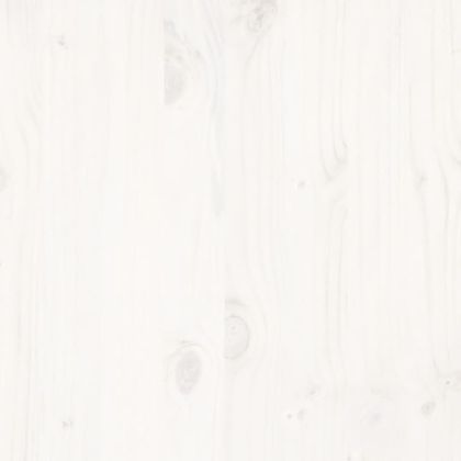 Рамка за легло без матрак, бял, 200x200 см, бор масив