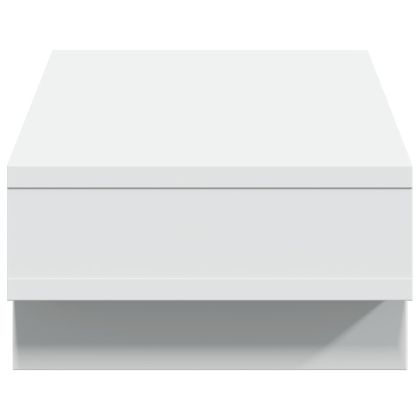 Поставка за монитор, бяла, 50x27x15 см, инженерно дърво