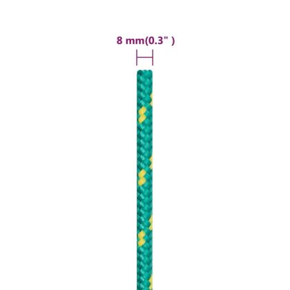 Въже за лодка зелено 8 мм 500 м полипропилен