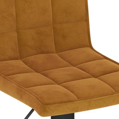 Бар табуретки, 2 бр, кафяви, кадифе