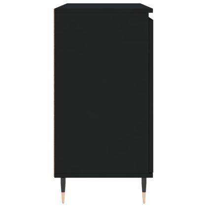 Сайдборд, черен, 101,5x35x70 см, инженерно дърво