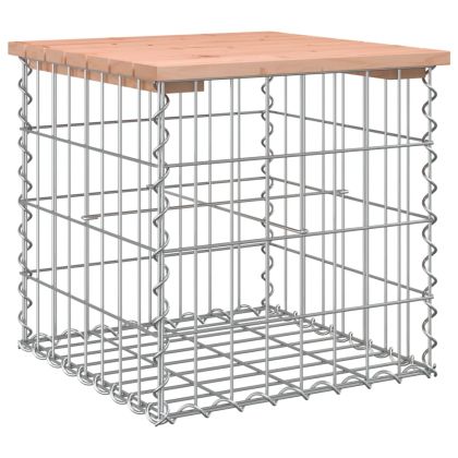 Градинска пейка дизайн габион 43x44x42 см дугласко дърво масив