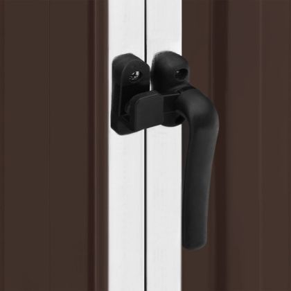 Градинска барака, кафява, 195x198x159 см, поцинкована стомана