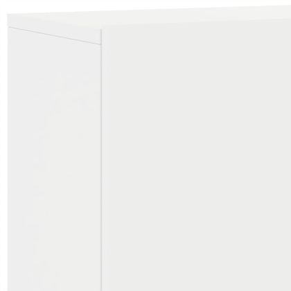 ТВ шкаф за стенен монтаж, бял, 100x30x41 см