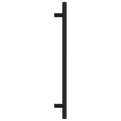 Дръжки за шкафове, 10 бр, черни, 224 мм, неръждаема стомана