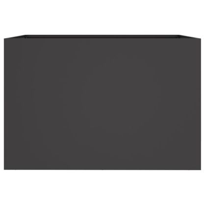 Кашпа, черна, 62x40x39 см, студеновалцувана стомана