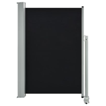Прибираща се странична тента, 120х300 см, черна