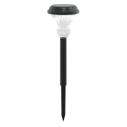 Соларни лампи за пътека със земни шипове, 12 бр, бяла