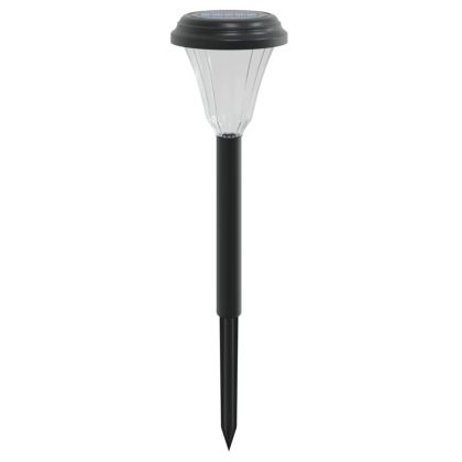 Соларни лампи за пътека със земни шипове, 12 бр, бяла