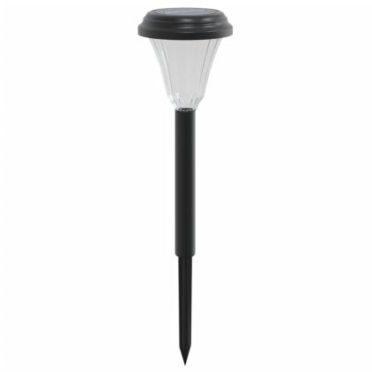 Соларни лампи за пътека със земни шипове, 12 бр, бяла