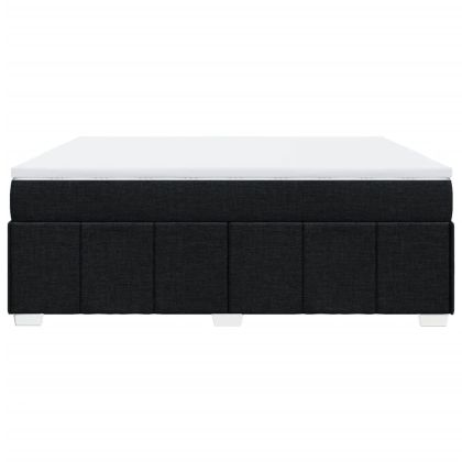 Боксспринг легло с матрак, черно, 180x200 см, плат