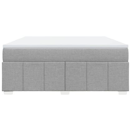 Боксспринг легло с матрак, светлосиво, 180x200 см, плат