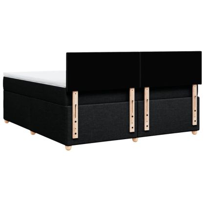 Боксспринг легло с матрак, черно, 180x200 см, плат