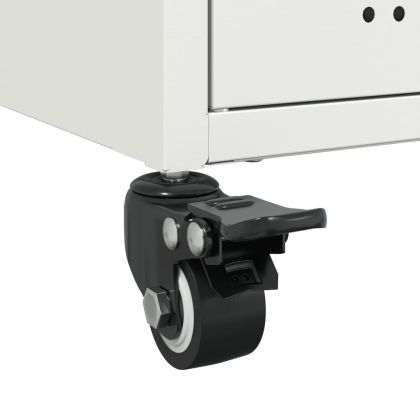 ТВ шкаф, бял, 100,5x39x43,5 см, стомана