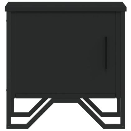 Нощно шкафче, черно, 40x30x40 см, инженерно дърво