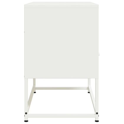 ТВ шкаф, бял, 68x39x60,5 см, стомана