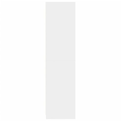 Гардероб, бял, 100x50x200 см, инженерно дърво