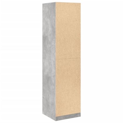 Гардероб, бетоново сив, 50x50x200 см, инженерно дърво