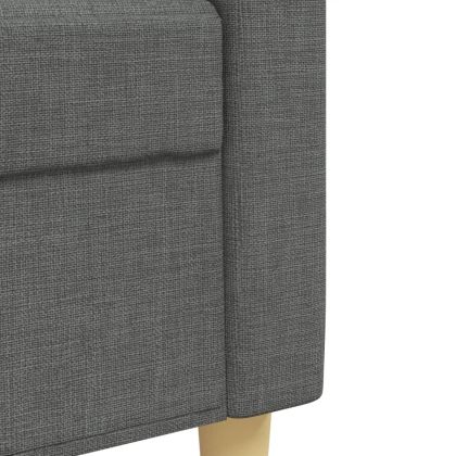 Комплект дивани 2 части тъмносив текстил