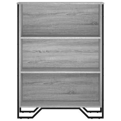 Библиотека, сив сонома, 80x31x106 см, инженерно дърво