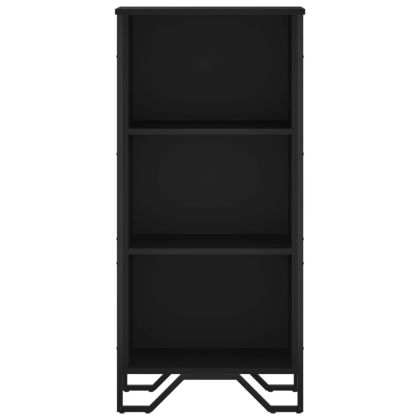 Библиотека черна 50x31x106 см инженерно дърво