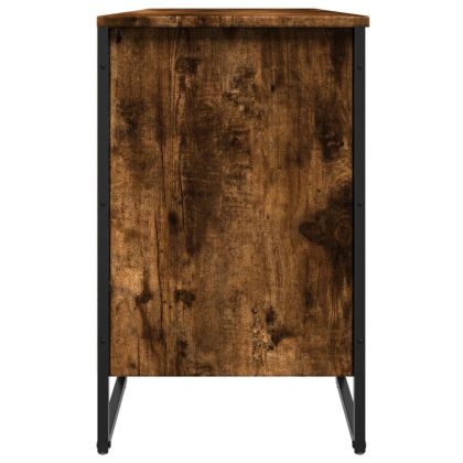 Шкаф за обувки, опушен дъб, 90x38x61,5 см, инженерно дърво