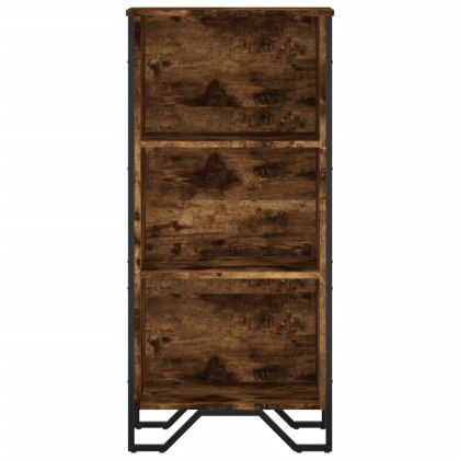 Библиотека, опушен дъб, 50x31x106 см, инженерно дърво