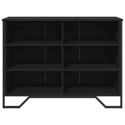 Сайдборд, черен, 101x35,5x74,5 см, инженерно дърво