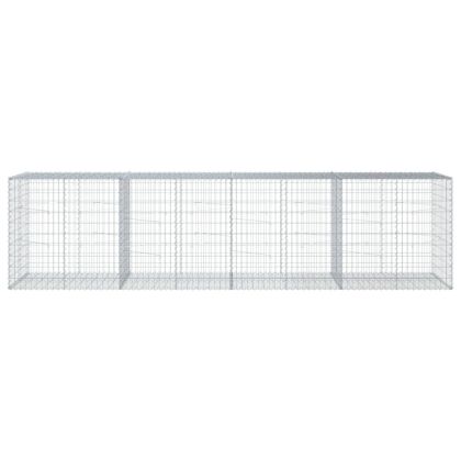 Габионна кошница с капак, 400x100x100 см, поцинковано желязо