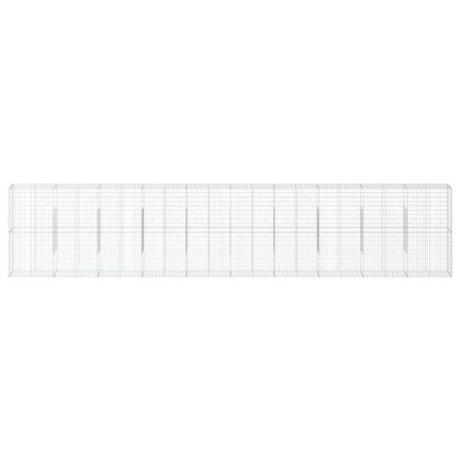 Габионна кошница с покритие, 1000x50x200 см, поцинковано желязо