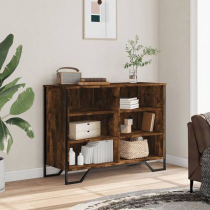 Бюфет, кафяв дъб, 101x35,5x74,5 см, инженерно дърво