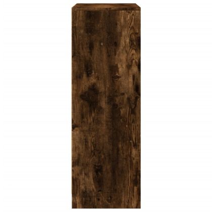 Сайдборд с LED, опушен дъб, 77x34x100 см, инженерно дърво