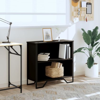 Библиотека, черна, 80x31x74,5 см, инженерно дърво