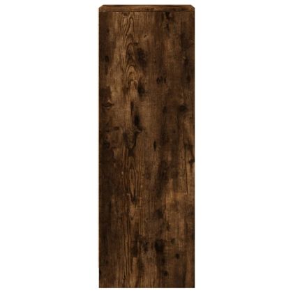 Сайдборд с LED, опушен дъб, 42,5x34x100 см, инженерно дърво