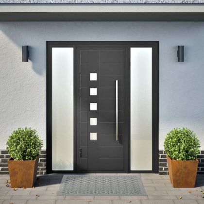 Градински саксии 2 бр. 40x40x40 см Изветряла стомана