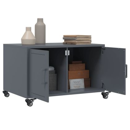 Маса за кафе, антрацит, 68x50x43,5 см, стомана