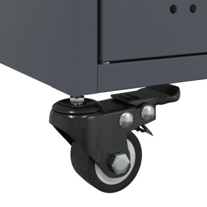 Маса за кафе, антрацит, 68x50x43,5 см, стомана