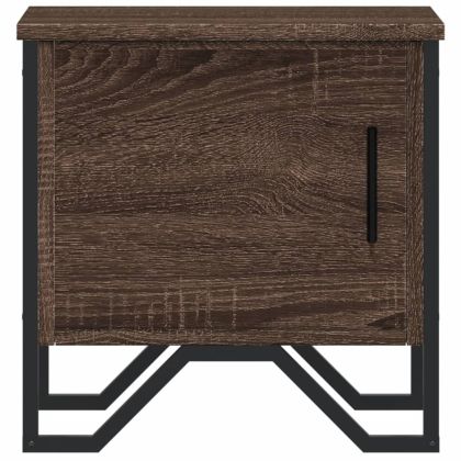 Нощни шкафчета, 2 бр, кафяв дъб, 40x30x40 см, инженерно дърво